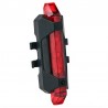 USB rechargeable bicycle safety warning rear lightLights