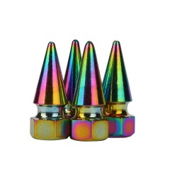 Tampas de válvula de pneu de carro de alumínio Neon 4 pcs