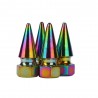 Tampas de válvula de pneu de carro de alumínio Neon 4 pcs