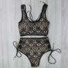Lace high waisted swimsuit bikini setBeachwear
