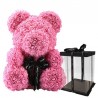 Urso rosa - urso feito de rosas infinitas - 40 cm