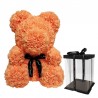Urso rosa - urso feito de rosas infinitas - 40 cm
