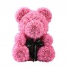 Urso rosa - urso feito de rosas infinitas - 40 cm