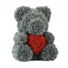 Infinity rose flower teddy bear with heart 40 cmValentine's day