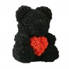 Infinity rose flower teddy bear with heart 40 cmValentine's day