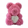 Infinity rose flower teddy bear with heart 40 cmValentine's day