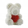 Infinity rose flower teddy bear with heart 40 cmValentine's day