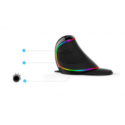 M618 Plus ergonomic vertical optical gaming wired mouse 6 buttons 4000 DPIMouses