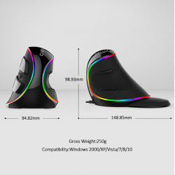 M618 Plus ergonomic vertical optical gaming wired mouse 6 buttons 4000 DPIMouses