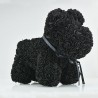 Cão feito de rosas infinitas - 40 cm