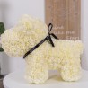 Cão feito de rosas infinitas - 40 cm