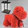 Cão feito de rosas infinitas - 40 cm