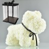 Cão feito de rosas infinitas - 40 cm