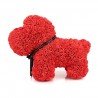 Cão feito de rosas infinitas - 40 cm