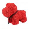 Cão feito de rosas infinitas - 40 cm