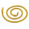 Colar de homens de cadeia de cobra banhado a ouro