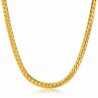 Colar de homens de cadeia de cobra banhado a ouro