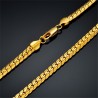 Colar de homens de cadeia de cobra banhado a ouro