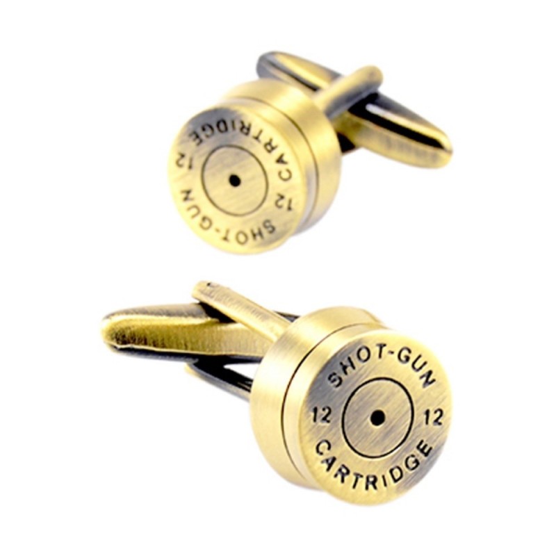 Cufflinks redondos de bala de bronze