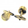 Cufflinks redondos de bala de bronze