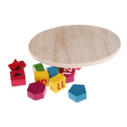 Relógio de quebra-cabeça de madeira com 12 números - brinquedo
