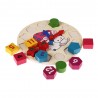 Relógio de quebra-cabeça de madeira com 12 números - brinquedo