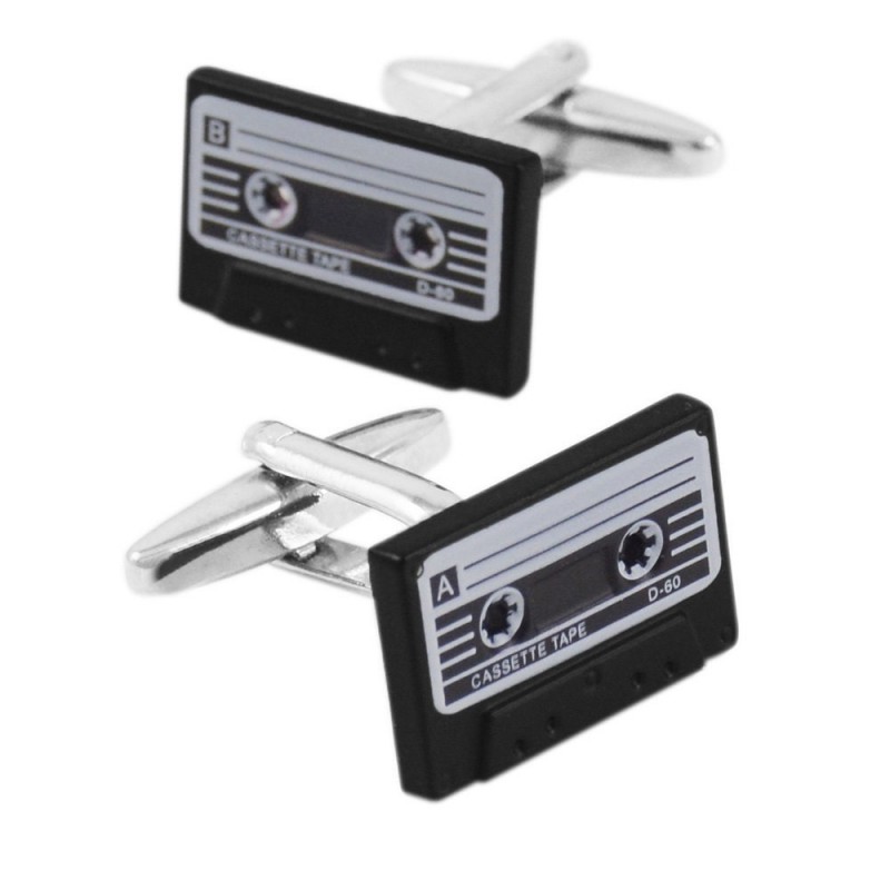 Cufflinks de fita cassete retro