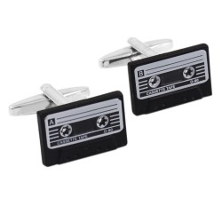 Cufflinks de fita cassete retro