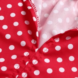 Mini vestido de ponto polka com manga longa