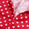 Mini vestido de ponto polka com manga longa
