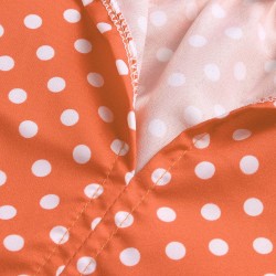 Mini vestido de ponto polka com manga longa
