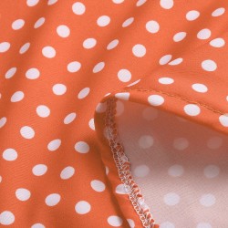 Mini vestido de ponto polka com manga longa