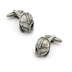 Cufflinks de capacete guerreiro