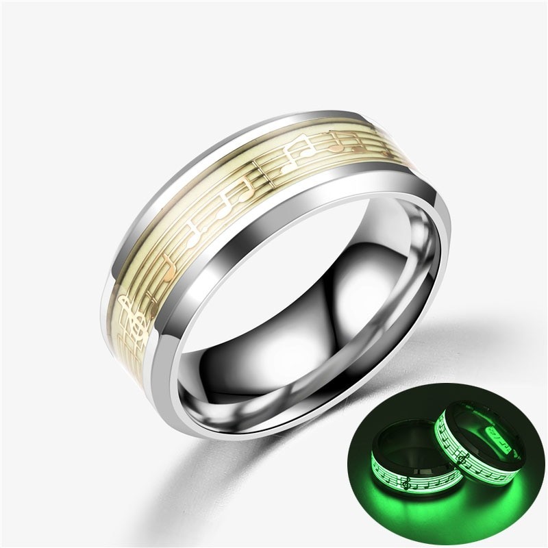 Glowing in the dark fluorescent ring - unisexRings