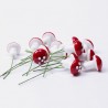 Garden decoration - mini red white dot mushrooms 2cm 10 pcsGarden