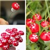 Garden decoration - mini red white dot mushrooms 2cm 10 pcsGarden