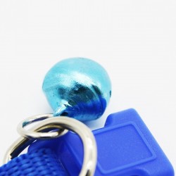 Colar de estimação ajustável com arco e sino