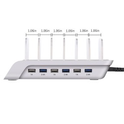 USB universal estande da estação de carregamento com 6 porta & 6 cabos 5V10.2A