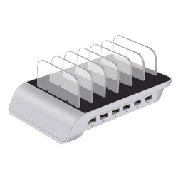 USB universal estande da estação de carregamento com 6 porta & 6 cabos 5V10.2A