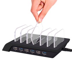 USB universal estande da estação de carregamento com 6 porta & 6 cabos 5V10.2A