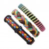 Multilayer couro punk pulseira - unisex