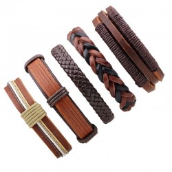 Multilayer leather punk bracelet - unisexBracelets