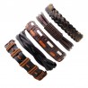 Multilayer leather punk bracelet - unisexBracelets