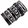 Multilayer leather punk bracelet - unisexBracelets