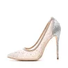 Crystal rhinestone mesh - high heel pumpsHigh heels