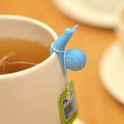 snail de silicone - infusor de chá - titular de saco de chá 2 pcs