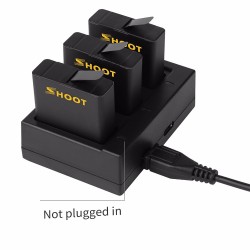 AHDBT-501 bateria - três & portas duplas carregador USB para GoPro 7 /6 / 5 câmera de ação
