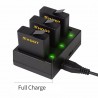 AHDBT-501 bateria - três & portas duplas carregador USB para GoPro 7 /6 / 5 câmera de ação