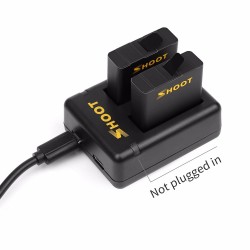 AHDBT-501 bateria - três & portas duplas carregador USB para GoPro 7 /6 / 5 câmera de ação