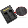 AHDBT-501 bateria - três & portas duplas carregador USB para GoPro 7 /6 / 5 câmera de ação